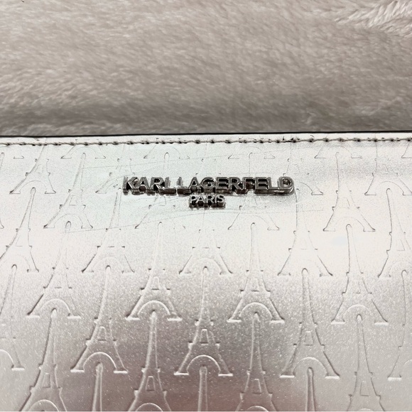 karl lagerfeld silver crossbody bag NWT - Picture 2 of 12